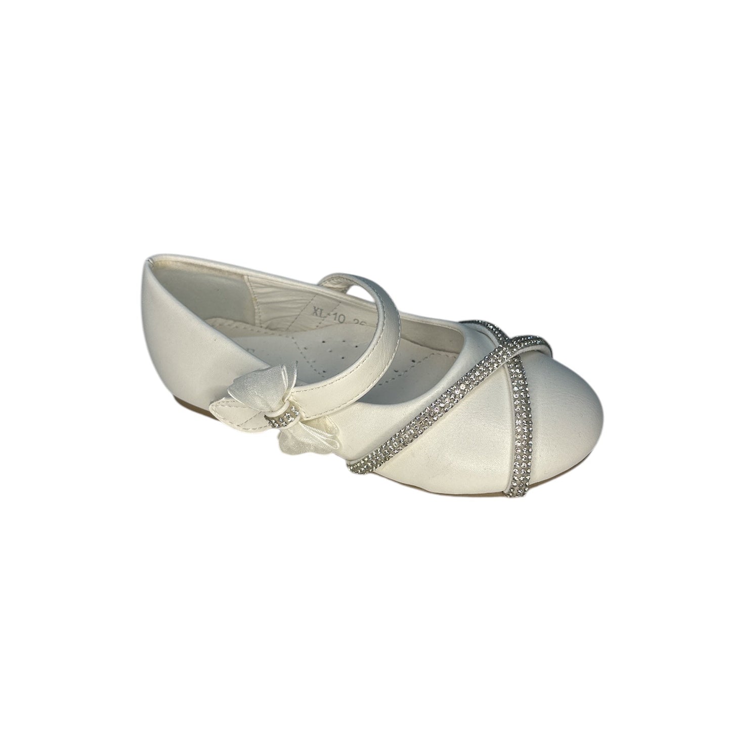 Chaussure communion ligne de strass