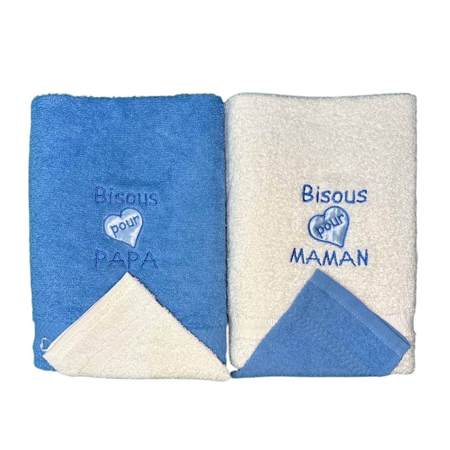 Sortie de bain 2 serviettes & 2 gants