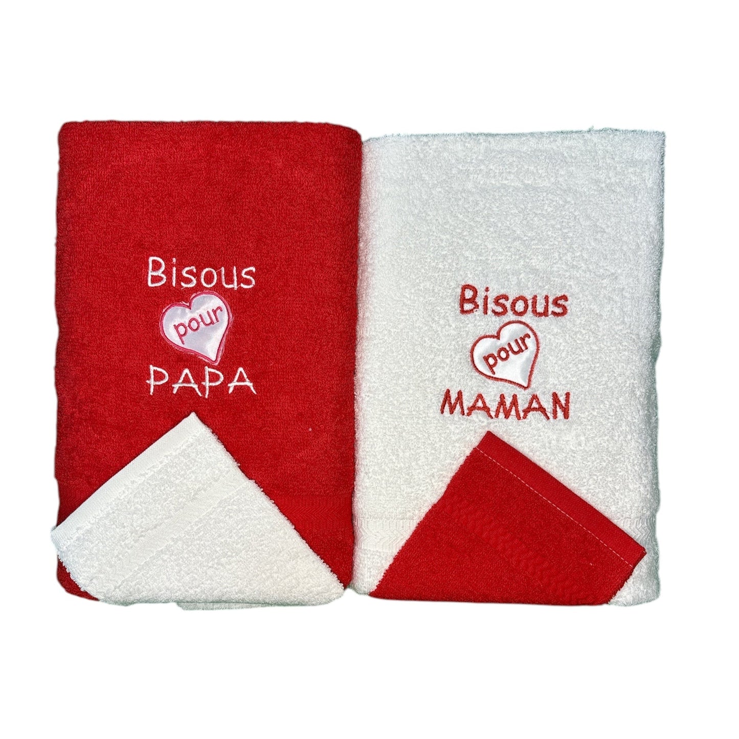 Sortie de bain 2 serviettes & 2 gants