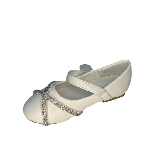 Chaussure communion ligne de strass