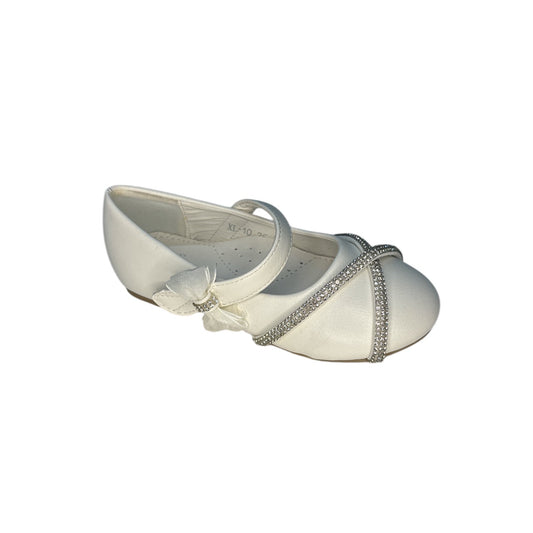 Chaussure communion ligne de strass
