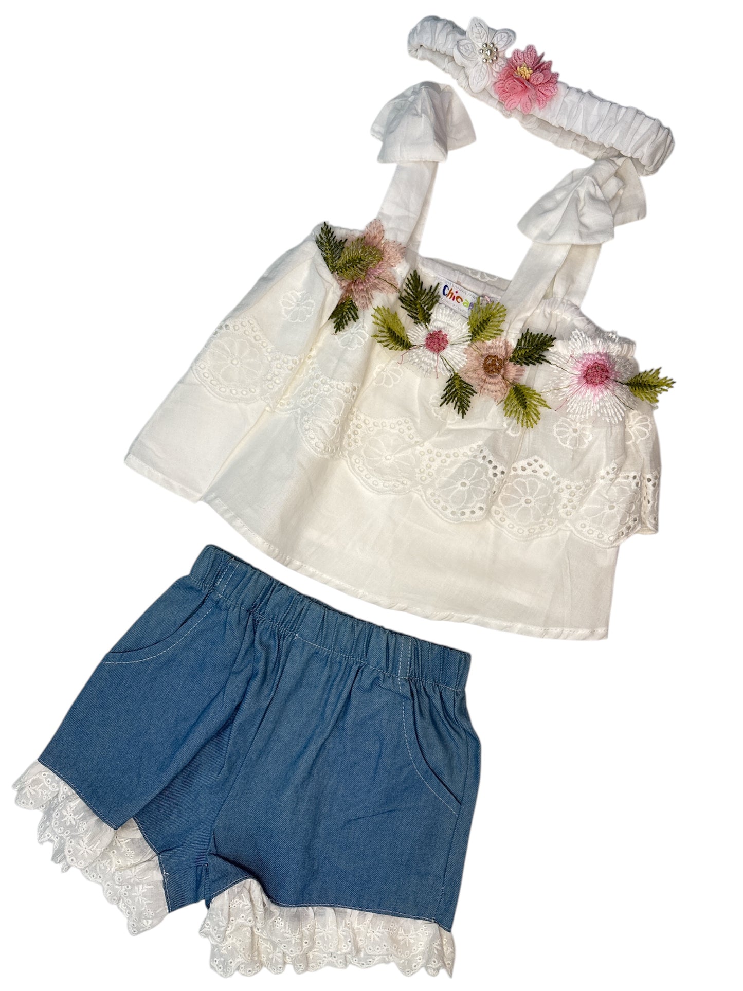 Ensemble short dentelle